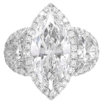 Pre-owned Diana M Jewels Diana M. 5.65 Carat E Color Vs2 In Clarity Marquise Diamond Ring In Multi