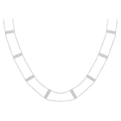 Pre-owned Diana M Jewels Diana M. Custom 14k White Gold 0.71 Cts. Diamond Choker Necklace