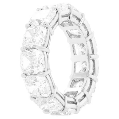Pre-owned Diana M Jewels Diana M. Platinum 13.12 Cts Cushion Cut Diamond Eternity Band In Multi