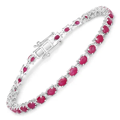 Diana M Jewels Mozambique Ruby ( Better ) Oval 4x3mm - 29pcs + White Diamond F/c Round 1.20mm( I1-i2/i Color ) - 29 In Metallic