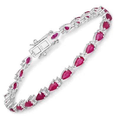 Diana M Jewels Mozambique Ruby ( Better ) Pears 5x3mm - 25pcs + White Diamond F/c Round 1.20mm( I1-i2/i Color ) - 5