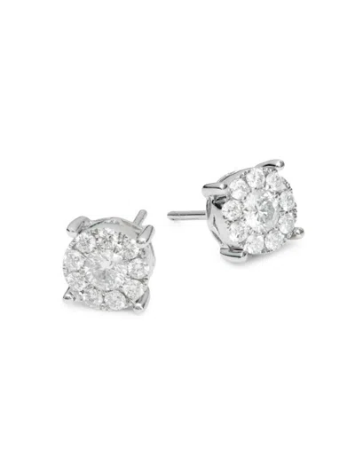 Diana M Jewels Women's 14k White Gold & 0.81 Tcw Diamond Stud Earrings