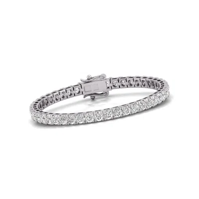 Diana M. Diana M Lab 10 Carat Tw Diamond Tennis Bracelet In 14k White Gold