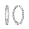 Diana M. Diana M Lab 14kt Wg 5ct Tw Round In & Out Hoop Earring In Silver