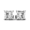 Diana M. Diana M Lab 14kt Wg 1ct Tw Lgd Princess Earring In Silver