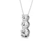 Diana M. Diana M Lab 14kt Wg 1ct Tw Lgd Three Stone Snow Hidden Bail Pendant In White