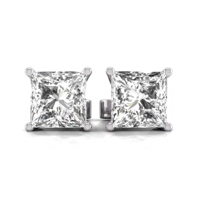 Diana M. Diana M Lab 14kt Wg 2ct Tw Lgd Princess Earring In White