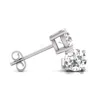 Diana M. Diana M Lab 14kt Wg 2ct Tw Lgd Studs In Silver