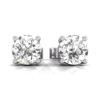 Diana M. Diana M Lab 14kt Wg 3/4ct Tw Lgd Studs In Silver