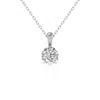 Diana M. Diana M Lab 14kt Wg 3ct Three Prond Martini Pendant In Silver