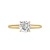 Diana M. Diana M Lab 14kt Yg 1.50ct Tw Lgd 4prong Solitaire Ring In Silver