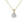 Diana M. Diana M Lab 14kt Yg 1ct Three Prong Martini Pendant In Silver