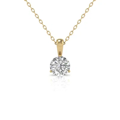 Diana M. Diana M Lab 14kt Yg 1ct Three Prong Martini Pendant In Yellow