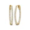 Diana M. Diana M Lab 14kt Yg 1ct Tw Round In & Out Hoop Earring In Yellow