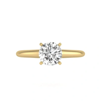 Diana M. Diana M Lab 14kt Yg 1ct Tw Lgd 4prong Solitaire Ring In Gold