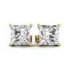 Diana M. Diana M Lab 14kt Yg 1.50ct Tw Lgd Princess Earring In Yellow