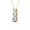 Diana M. Diana M Lab 14kt Yg 1ct Tw Lgd Three Stone Snow Hidden Bail Pendant In Yellow