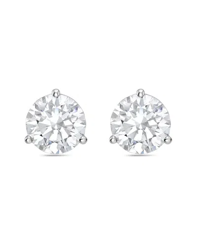 Diana M Lab Grown Diamonds 14k 15.00 Ct. Tw. Stud Earring In Metallic