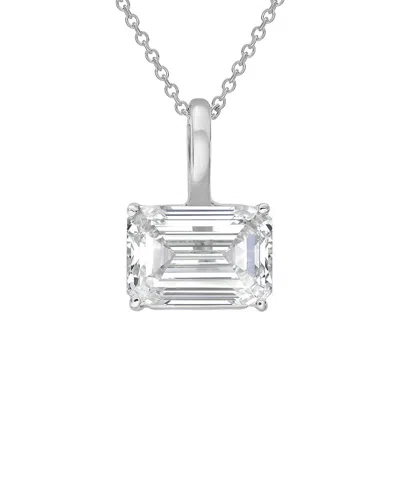 Diana M Lab Grown Diamonds 14k 3.00 Ct. Tw. Lab-grown Diamond  Solitaire Pendant In Metallic