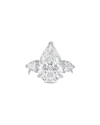 Diana M Lab Grown Diamonds Diana M. 14k 4.50 Ct. Tw. Lab-grown Diamond Three-stone Ring In Metallic