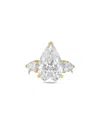 Diana M Lab Grown Diamonds 18k 13.50 Ct. Tw. Three-stone Ring In Gray