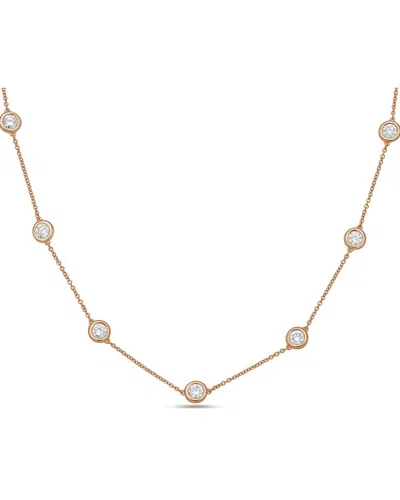 Diana M Lab Grown Diamonds 14k Rose Gold 1.00 Ct. Tw. Necklace