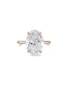 Diana M Lab Grown Diamonds 14k Rose Gold 3.00 Ct. Tw. Solitaire Ring In Gold
