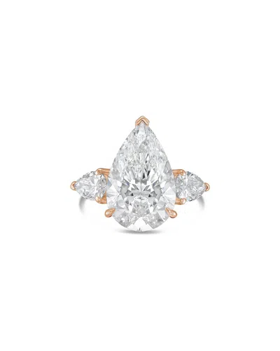 Diana M Lab Grown Diamonds 14k Rose Gold 3.50 Ct. Tw. Three-stone Ring