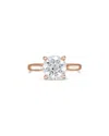 Diana M Lab Grown Diamonds 18k Rose Gold 15.00 Ct. Tw. Solitaire Ring In Metallic