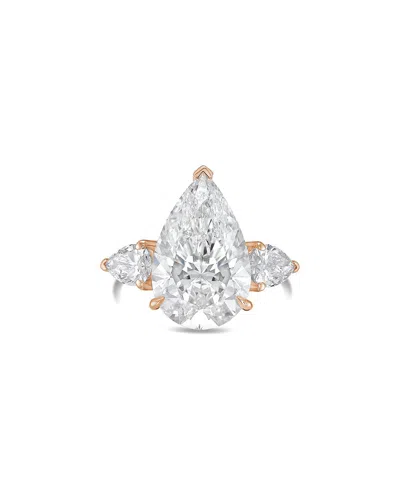 Diana M Lab Grown Diamonds 14k Rose Gold 5.50 Ct. Tw. Three-stone Ring In White