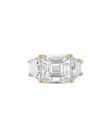 Diana M Lab Grown Diamonds 18k 13.50 Ct. Tw. Three-stone Ring In Gold
