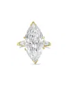 Diana M Lab Grown Diamonds 18k 13.00 Ct. Tw. Three-stone Ring In Gold