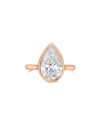 Diana M Lab Grown Diamonds 18k Rose Gold 10.00 Ct. Tw. Bezel Ring