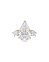 Diana M Lab Grown Diamonds 18k Rose Gold 13.50 Ct. Tw. Three-stone Ring In Gold