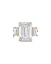 Diana M Lab Grown Diamonds 18k Rose Gold 11.00 Ct. Tw. Three-stone Ring In White