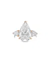 Diana M Lab Grown Diamonds 18k Rose Gold 13.50 Ct. Tw. Three-stone Ring In Gold