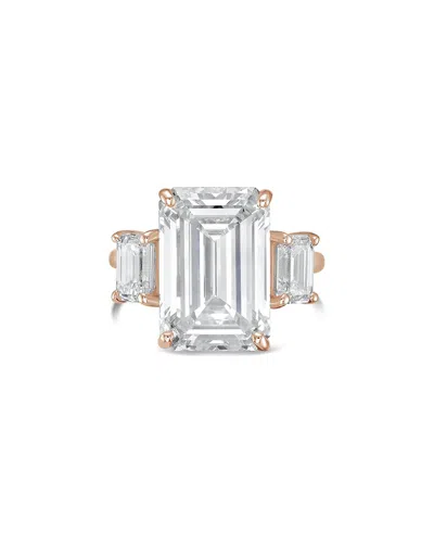 Diana M Lab Grown Diamonds 18k Rose Gold 16.50 Ct. Tw. Three-stone Ring