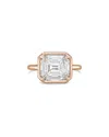 Diana M Lab Grown Diamonds 18k Rose Gold 8.00 Ct. Tw. Bezel Ring In Gold