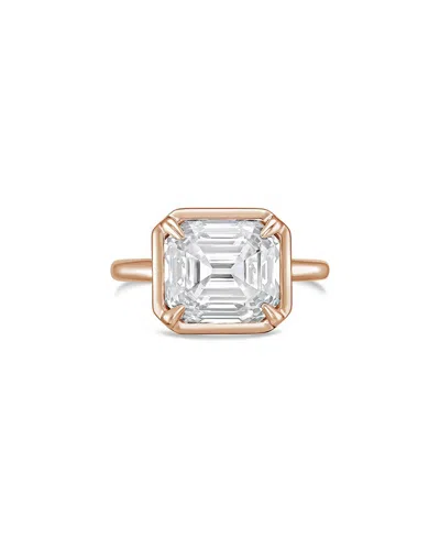 Diana M Lab Grown Diamonds 18k Rose Gold 8.00 Ct. Tw. Bezel Ring