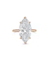 Diana M Lab Grown Diamonds 18k Rose Gold 8.00 Ct. Tw. Solitaire Ring In Metallic
