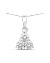 Diana M Lab Grown Diamonds Diana M 14k 0.51 Ct. Tw. Lab-grown Diamond Three-stone Pendant