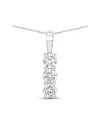 Diana M Lab Grown Diamonds Diana M 14k 0.51 Ct. Tw. Lab-grown Diamond Three-stone Pendant