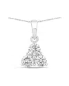 Diana M Lab Grown Diamonds Diana M 14k 0.75 Ct. Tw. Lab-grown Diamond Three-stone Pendant