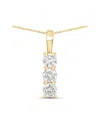 Diana M Lab Grown Diamonds Diana M 14k 0.75 Ct. Tw. Lab-grown Diamond Three-stone Pendant