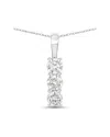 Diana M Lab Grown Diamonds Diana M 14k 0.75 Ct. Tw. Lab-grown Diamond Three-stone Pendant