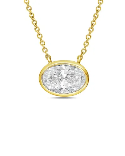 Diana M Lab Grown Diamonds Diana M. 14k 1.00 Ct. Tw. Lab-grown Diamond Pendant Necklace In Orange