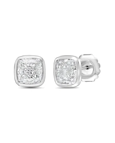 Diana M Lab Grown Diamonds Diana M. 14k 1.00 Ct. Tw. Lab-grown Diamond Stud Earrings In Silver