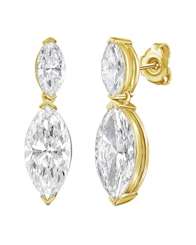 Diana M Lab Grown Diamonds Diana M. 14k 10.00 Ct. Tw. Lab-grown Diamond Drop Earrings In Brown