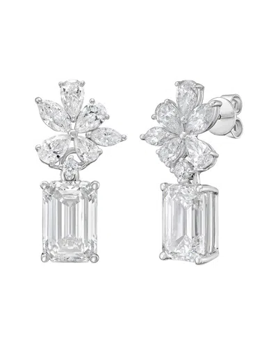 Diana M Lab Grown Diamonds Diana M. 14k 10.00 Ct. Tw. Lab-grown Diamond Earrings In Metallic