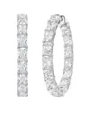 Diana M Lab Grown Diamonds Diana M. 14k 10.00 Ct. Tw. Lab-grown Diamond Hoop Earrings